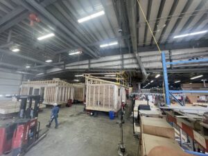Modular Buildings being constructed inside building