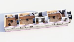 Render of office quarters in the wellsite building